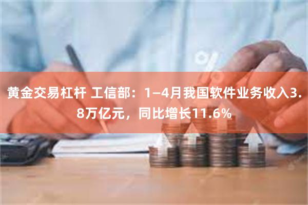 黄金交易杠杆 工信部：1—4月我国软件业务收入3.8万亿元，同比增长11.6%