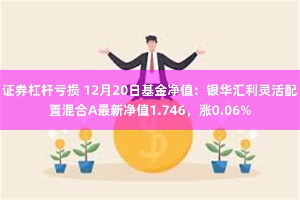 证券杠杆亏损 12月20日基金净值：银华汇利灵活配置混合A最新净值1.746，涨0.06%