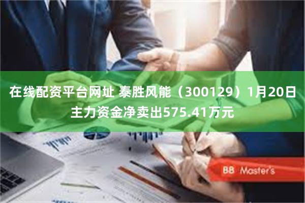 在线配资平台网址 泰胜风能（300129）1月20日主力资金净卖出575.41万元